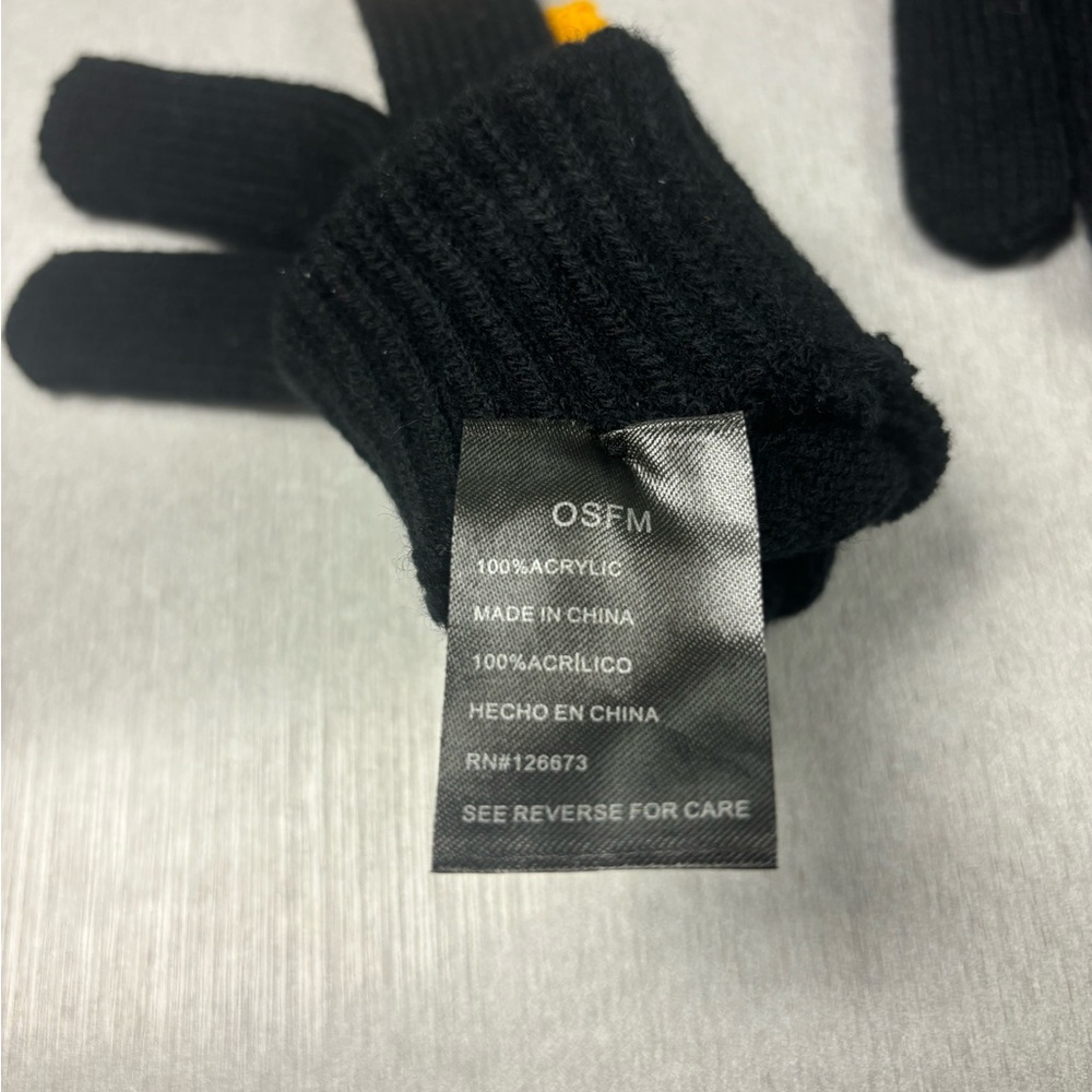 Steeler Black Sweater Gloves, Size M - Picture 5 of 6